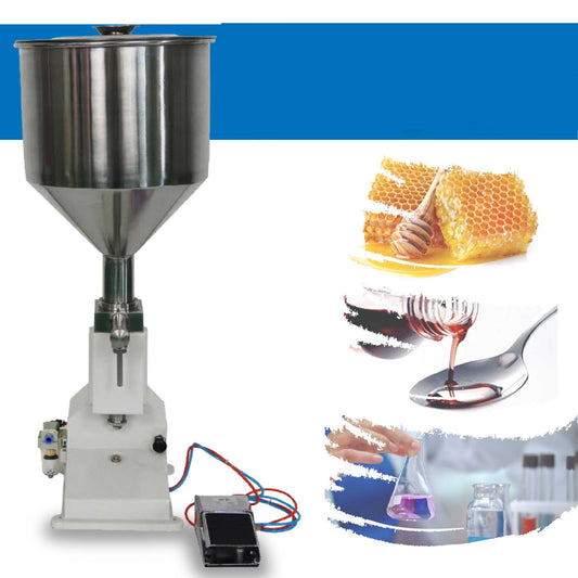 เครื่องบรรจุของเหลว แบบ กึ่งอัตโนมัติ รุ่น A – 02 รองรับปากขวดขนาด 8 มม. ขึ้นไป ขนาดถังบรรจุได้ 10 ลิตร