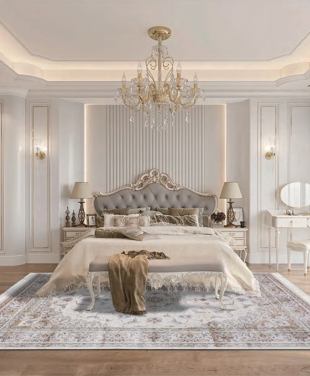 พรมวินเทจลายเปอร์เซีย สไตล์คลาสสิค ขนาดใหญ่ พื้นห้องนอน สีเบจ ครีม ฟ้า แดง รุ่น TKA00427 / TKA00921 / TKA00992 / TKA01122