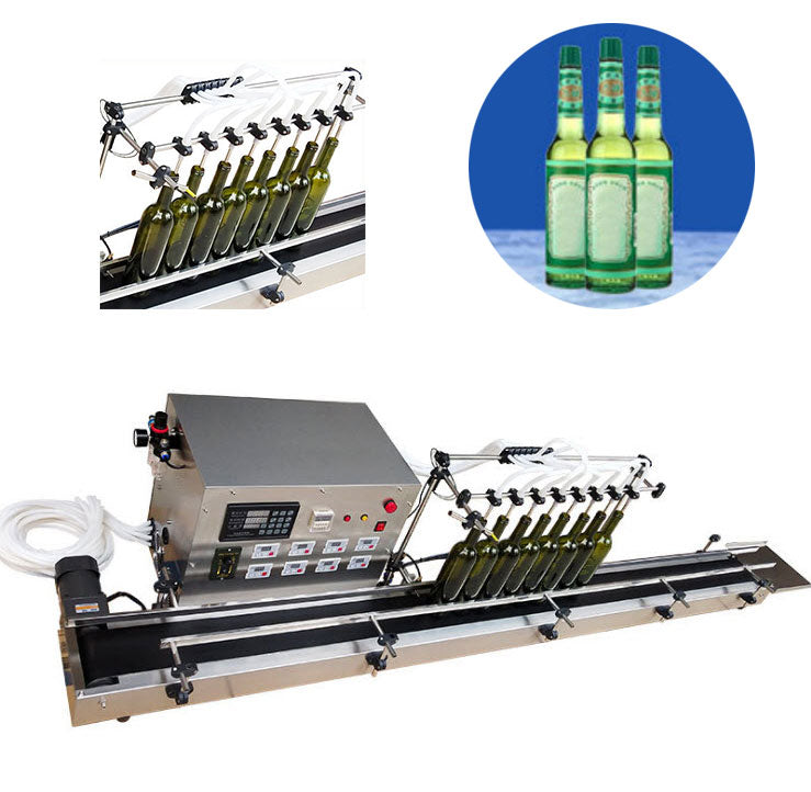 เครื่องบรรจุขวด 8 หัวจ่าย Liquid Filling Machine Production Line