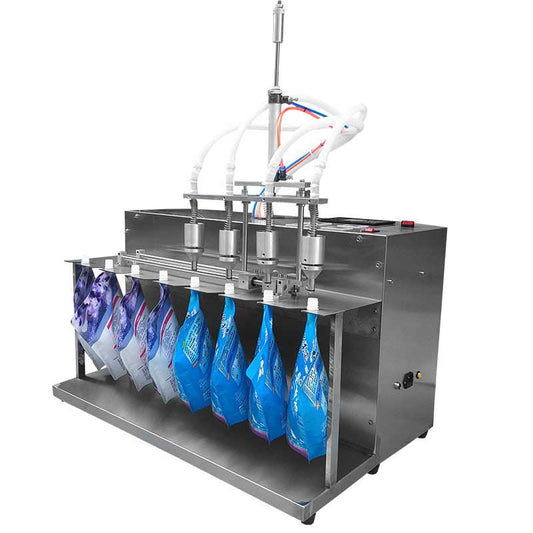 เครื่องบรรจุขวดพลาสติก กันกระฉอก กระเด็น Anti-drip 4 heads 17L high flow laundry detergent detergent softener nozzle