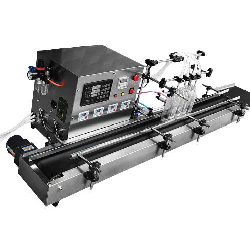 เครื่องบรรจุของเหลว สายพานต่อเนื่อง 4 ปริมาตร 10-500ml automatic liquid juice beverage