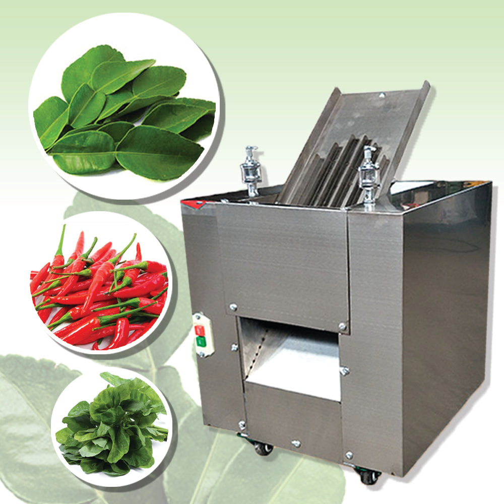 เครื่องซอยผักใบ มะกรูด พริก ใบยอ ใบชะพลู ไฟฟ้า stainless304 vegetable leaf slicing machine Chili leaves Cha Plu leaves