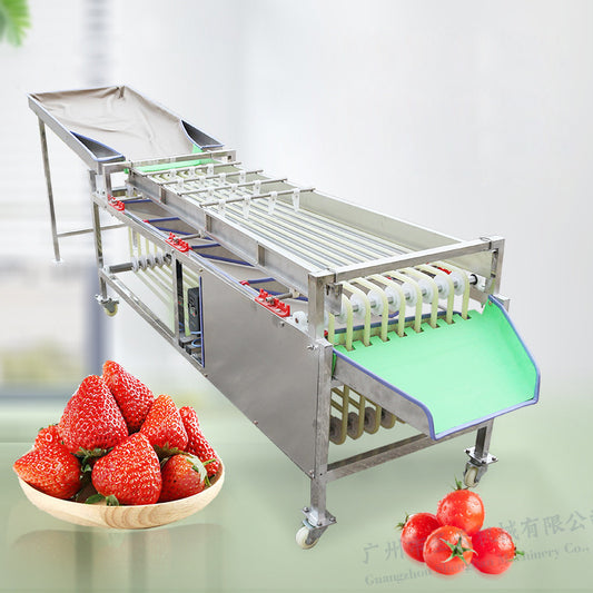 เครื่องแยกผลไม้ตามไซส์ ผลิตตามขนาดผลไม้ Fruit Size Sorting Machine รุุ่น ST-GD29 กำลังการทำงาน 500 กิโลกรัมต่อชั่วโมง