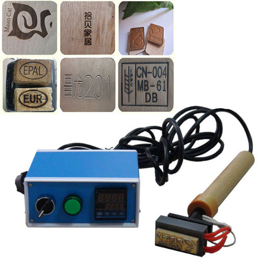 เครื่องปั๊มโลโก้ ตัวอักษร YD-s103 machine Date hot stamping machine temperature of the material: ยาง: (280-310) ℃ ลังกระดาษ: (450-480) ℃ ไม้: (380-430) ℃