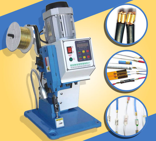 เครื่องปอกสายไฟ ย้ำหางปลา เชื่อมสายไฟ 220V 45kg 250W ขนาดสายไฟ 1, 1.3, 1.5, 2, 4, 6 มม  copper strip machine machine copper riveting crimping machine riveting neon lamp resistance insurance  XLD-04A