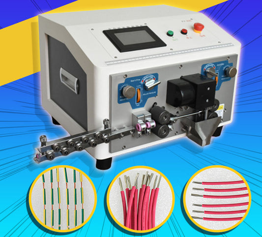 เครื่องปอกสายไฟ อัตโนมัติ ขนาด 3 4 5 มม. กำหนดความยาว Wire Stripping Machine Fully Automatic Cable Stripping Machine Small Wire XLD-0110