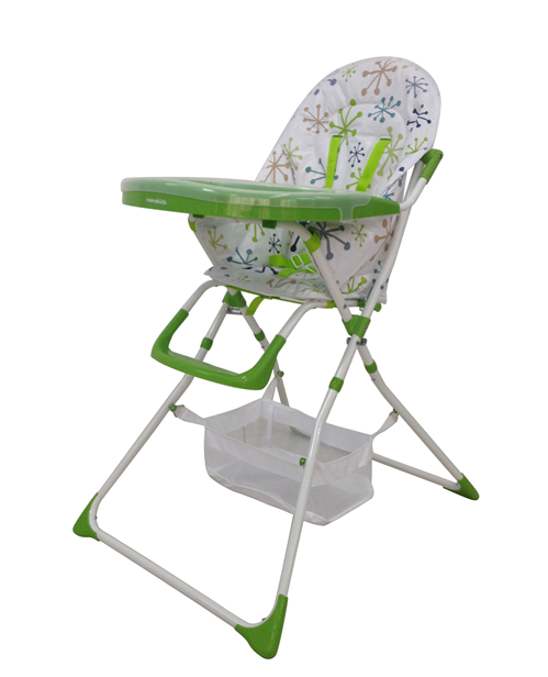 เก้าอี้กินข้าวเด็ก โต๊ะกินข้าวเด็ก 15D มี safety lock พับเก็บได้ -  สีเขียว