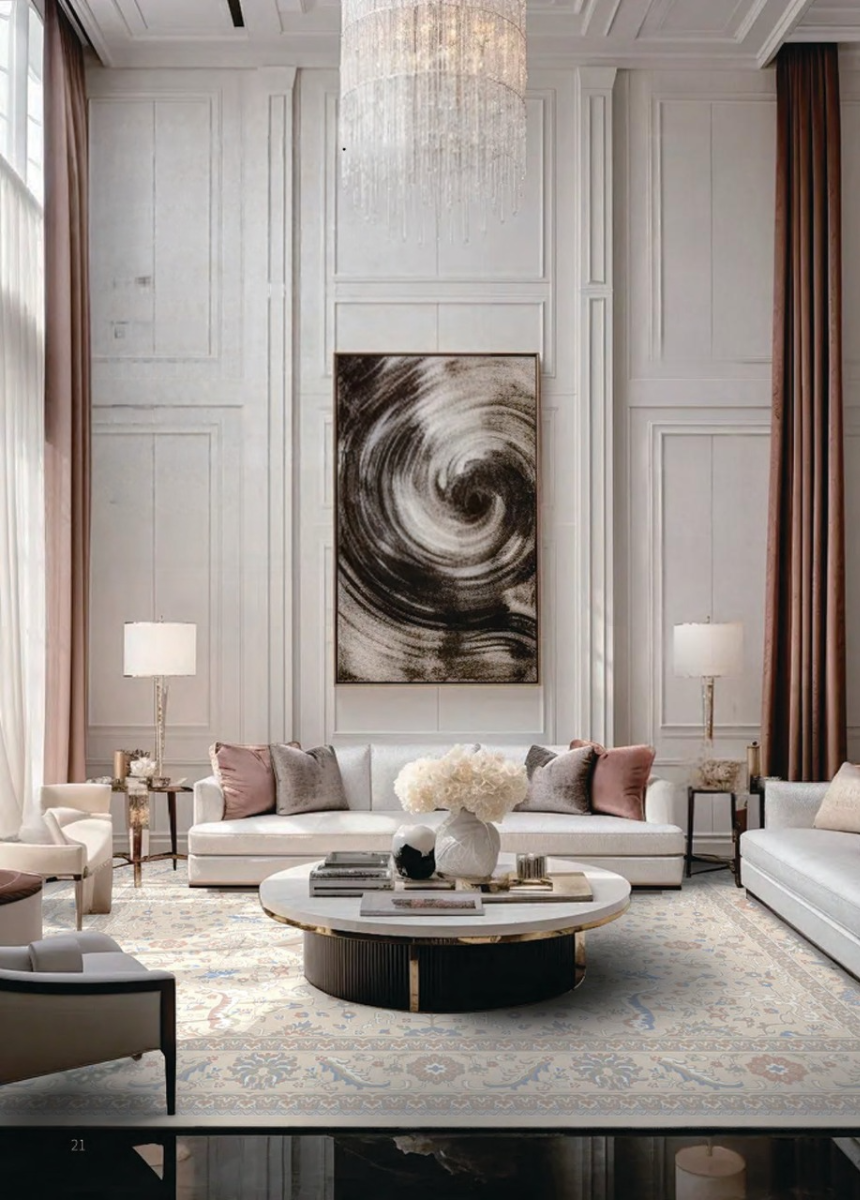 พรมโพลีเอสเตอร์ทอลายเปอร์เซียคลาสสิกและลายวินเทจ ขนาด 80x100 - 200x300 ซม.