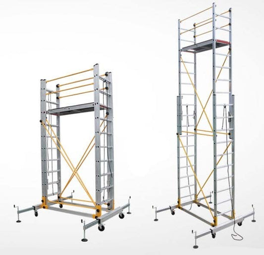 บันไดก่อสร้าง Multifunction Mobile Platform Ladder นั่งร้าน พับได้ รับน้ำหนักได้สูงสุด 230 กิโลกรัม