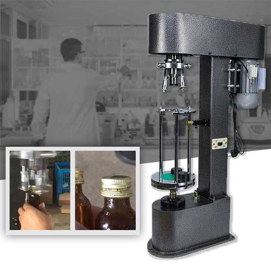 เครื่องปิดฝาขวดไฟฟ้า ฝาเกลียว เครื่องล๊อคฝาขวด รุ่น DK-50D สำหรับฝาขวดอลูมิเนียม ขนาดฝากว้าง 15-45 มม.