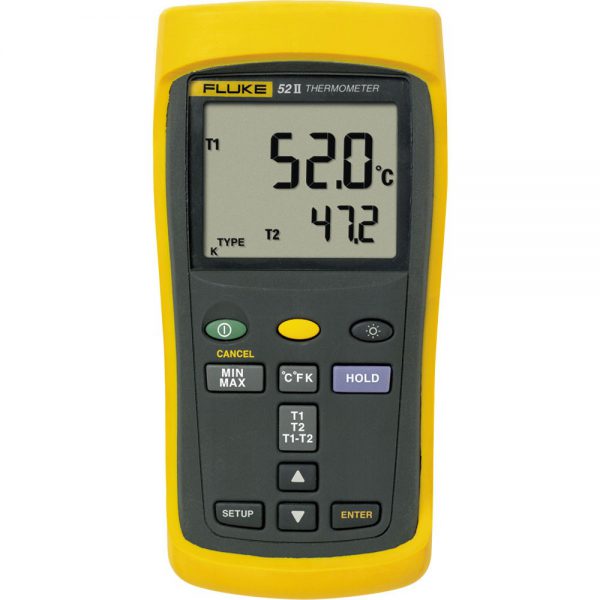 เครื่องวัดอุณหภูมิ Digital Thermo Meter รุ่น FLUKE 52 II, เทคโนโลยีทันสมัย, วัดอุณหภูมิแม่นยำ, เหมาะสำหรับใช้ในอุตสาหกรรมและห้องแลป