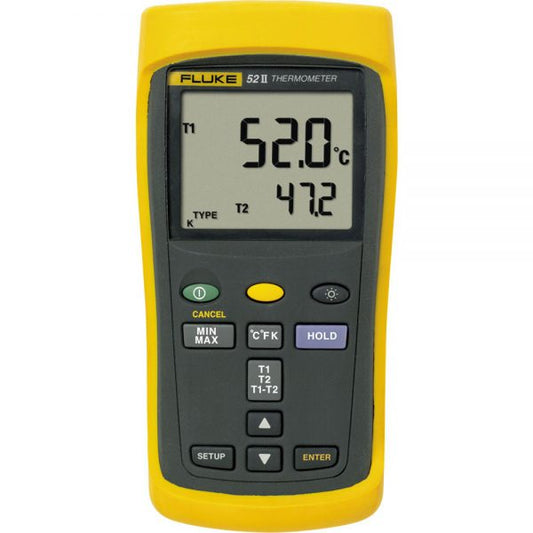 เครื่องวัดอุณหภูมิ Digital Thermo Meter รุ่น FLUKE 52 II, เทคโนโลยีทันสมัย, วัดอุณหภูมิแม่นยำ, เหมาะสำหรับใช้ในอุตสาหกรรมและห้องแลป