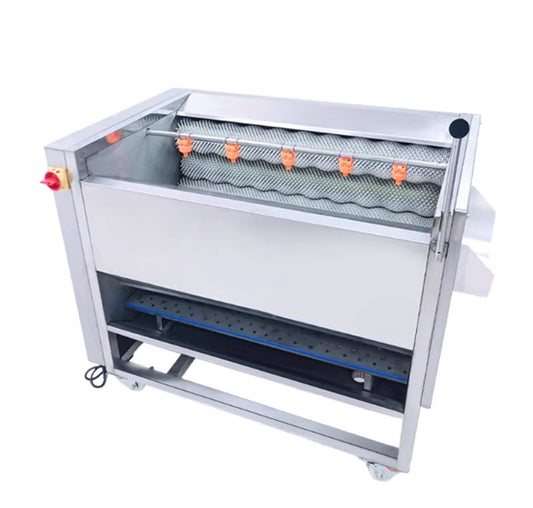 เครื่องปอกเปลือกและทำความสะอาดเชิงพาณิชย์ รุ่นแปรง สำหรับมันฝรั่ง แครอท มันเทศ รากบัว