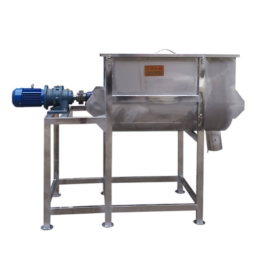 เครื่องผสมอาหารสแตนเลสแนวนอน แบบเปียกและแห้ง สำหรับน้ำตาล แป้งผง รุ่นใหม่ 1000W