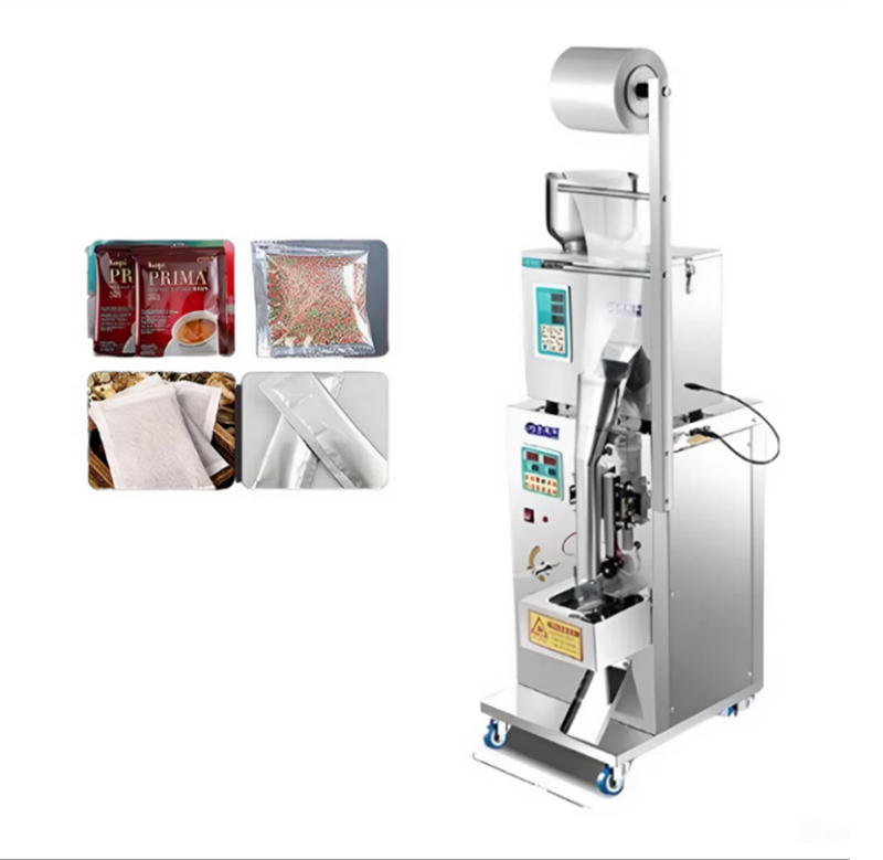 เครื่องบรรจุอัตโนมัติเม็ด ผง ชา สมุนไพร ขนาดกะทัดรัด ปิดผนึกเชิงปริมาณ พร้อมเครื่องแยกแม่เหล็ก