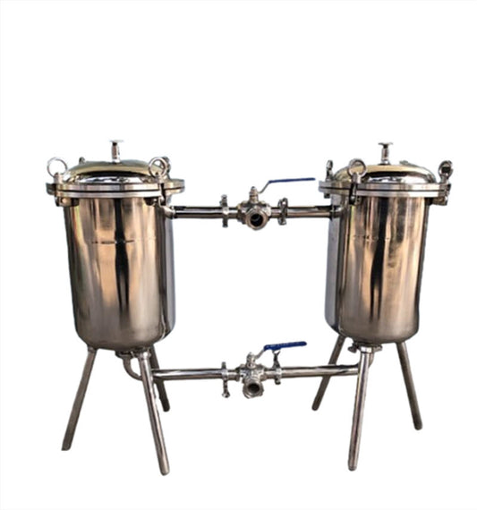 ตะกร้ากรองถุงคู่สแตนเลส น้ำเชื่อมนม นมถั่วเหลือง น้ำผึ้ง น้ำผลไม้ กรองละเอียด กรองน้ำอ้อย โรงงานน้ำตาล