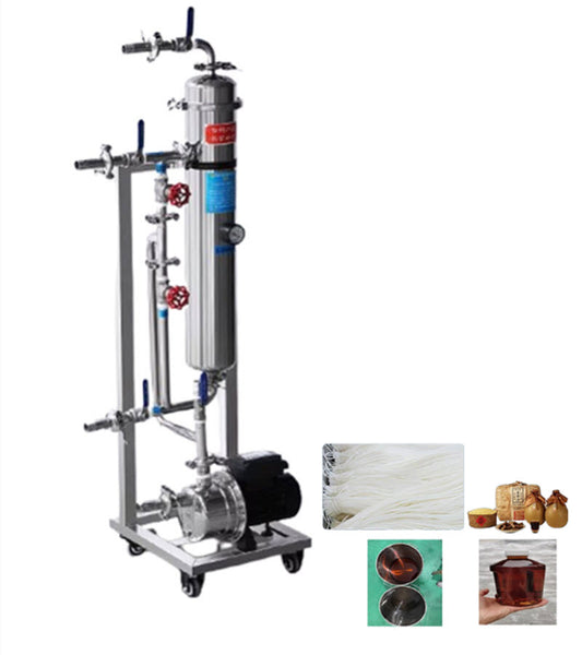 เครื่องกรองไวน์ข้าวแบบเมมเบรนไหลขวางเชิงพาณิชย์ เครื่องกรองไวน์ข้าว ไวน์สมุนไพร ไวน์เพื่อสุขภาพ ไวน์ผลไม้ ไวน์ เครื่องกรองไวน์แดง เครื่องกรองน้ำอ้อย โรงงานน้ำตาล