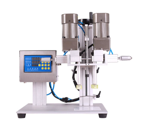 เครื่องปิดฝาปากเป็ดตั้งโต๊ะ Yintai XLSGJ-6300 เครื่องปิดฝาแบบกึ่งอัตโนมัติ เครื่องปิดฝาแบบบิดและล็อคหัวฉีดสเปรย์น้ำยาซักผ้า เครื่องปิดฝาพลาสติกเครื่องสำอางแบบใช้ลม เครื่องระเหยน้ำอ้อยสำหรับโรงงานน้ำตาล