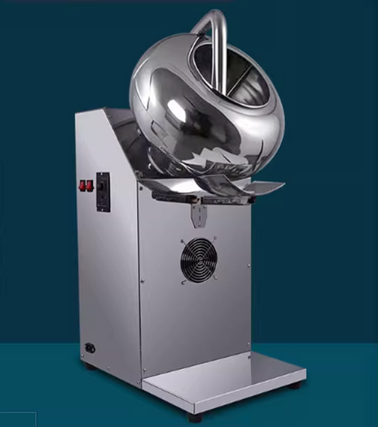 เครื่องเคลือบน้ำตาลขัดเงา R&F เชิงพาณิชย์ เครื่องเคลือบสีและอบแห้งเม็ดยาจีนแบบอัตโนมัติเต็มรูปแบบ เครื่องเคลือบลูกอม เครื่องอบน้ำตาล โรงงานน้ำตาล