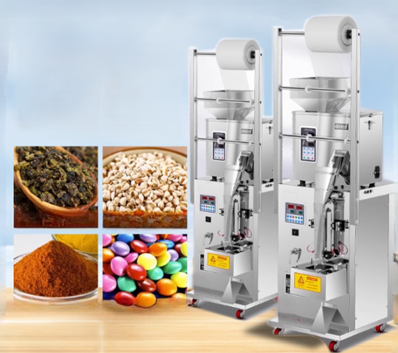เครื่องบรรจุผงและเม็ดแบบชั่งน้ำหนักอัตโนมัติสำหรับผลไม้แห้ง เครื่องปรุงรส ธัญพืช วัตถุดิบยา ลูกอม ฮาร์ดแวร์ เครื่องบรรจุแบบสกรู เครื่องบรรจุน้ำตาลสำหรับโรงงานน้ำตาล
