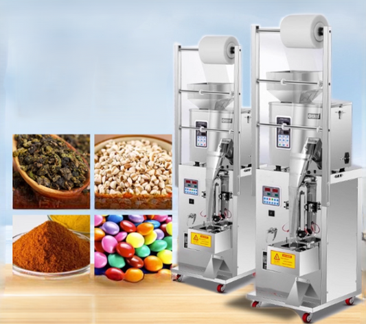 เครื่องบรรจุผงและเม็ดแบบชั่งน้ำหนักอัตโนมัติสำหรับผลไม้แห้ง เครื่องปรุงรส ธัญพืช วัตถุดิบยา ลูกอม ฮาร์ดแวร์ เครื่องบรรจุแบบสกรู เครื่องบรรจุน้ำตาลสำหรับโรงงานน้ำตาล