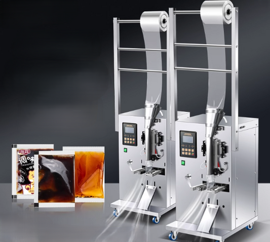 เครื่องปรุงรสอัตโนมัติเต็มรูปแบบ น้ำซีอิ๊ว น้ำส้มสายชู นม น้ำผลไม้ น้ำมันถั่วลิสง เครื่องดื่ม ถุงน้ำแข็ง น้ำเชื่อม แอลกอฮอล์ น้ำตาลทรายแดง เครื่องบรรจุของเหลวบริสุทธิ์ เครื่องบรรจุเชิงปริมาณ เครื่องปิดผนึกและบรรจุภัณฑ์ เครื่องบรรจุน้ำตาลสำหรับโรงงานน้ำตาล