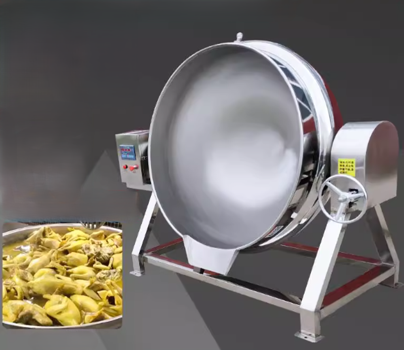 เครื่องทำความร้อนไฟฟ้าเชิงพาณิชย์แบบไอน้ำหม้อร้อนแบบฐานเครื่องผัดเครื่องต้มวางน้ำตาลแก๊สอัตโนมัติหม้อตุ๋นคนหม้อต้มโรงงานน้ำตาล