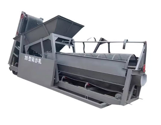 เครื่องคัดแยกทรายถังใหญ่ 50 ชนิด เครื่องสั่นขนาดเล็กแบบอัตโนมัติเต็มรูปแบบเคลื่อนที่ 3020 เครื่องคัดแยกดินแบบไม่มีเพลา เครื่องคัดแยกทรายและกรวด โรงงานคัดแยกมันสำปะหลัง