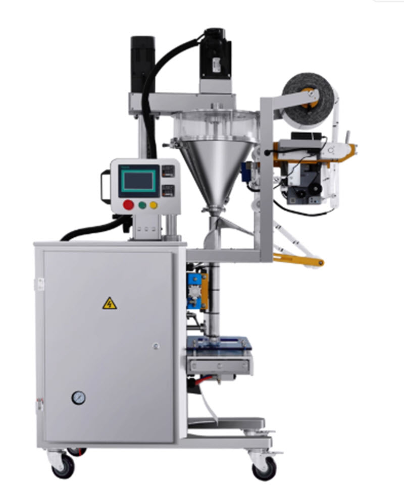 เครื่องบรรจุผงอัตโนมัติเต็มรูปแบบสำหรับผง ผงเคมี แป้ง ผงปรุงรสกาแฟ ผงเมล็ดพืช ผงพริก แป้ง เครื่องชั่งแบบสกรูแนวตั้งและเครื่องบรรจุเชิงปริมาณอัตโนมัติ เครื่องบรรจุและอัด เครื่องบรรจุโรงงานมันสำปะหลัง