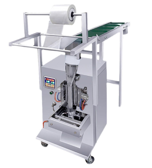 เครื่องบรรจุแบบสายพานลำเลียงอัตโนมัติสำหรับอุปกรณ์เสริมฮาร์ดแวร์ สกรู อาหาร เส้นก๋วยเตี๋ยว ธัญพืช สินค้าแห้ง และสมุนไพร เครื่องบรรจุโรงงานมันสำปะหลัง