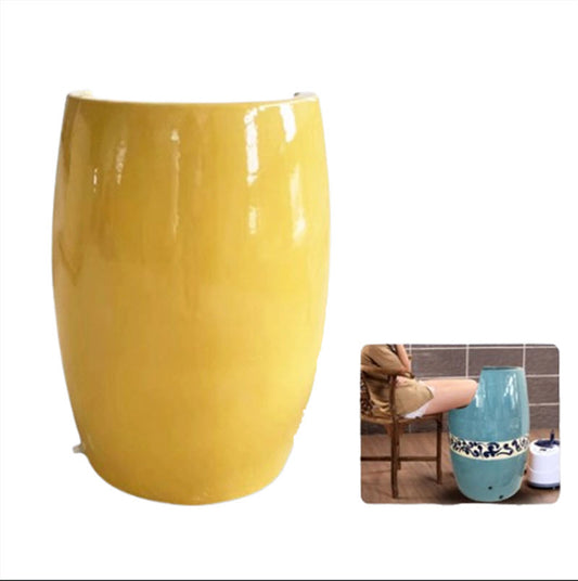 อ่างอบเท้าดินเผา รุ่นสุขภาพ ขนาดมาตรฐาน สำหรับอบเท้าด้วยสมุนไพร ส่งเสริมการผ่อนคลาย