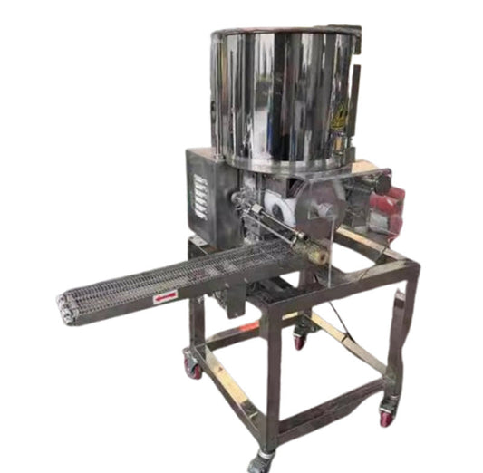 เครื่องทำเนื้อก้อนอัตโนมัติ รุ่นต่อเนื่อง สำหรับทำชิ้นเนื้อกุ้งและมันฝรั่ง