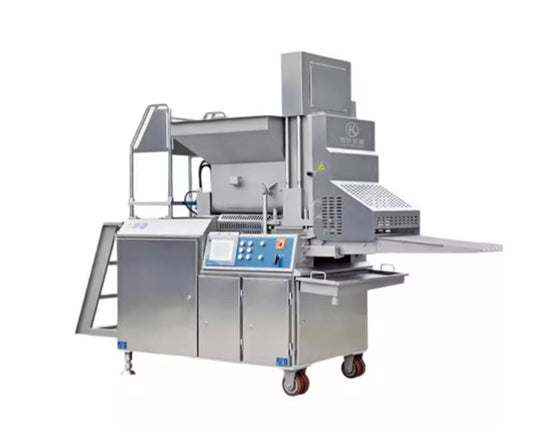 เครื่องทำเนื้อสัตว์แฮมเบอร์เกอร์ รุ่นขึ้นรูปไก่ หมู เนื้อวัว และผัก ขนาดกะทัดรัด ใช้งานง่าย