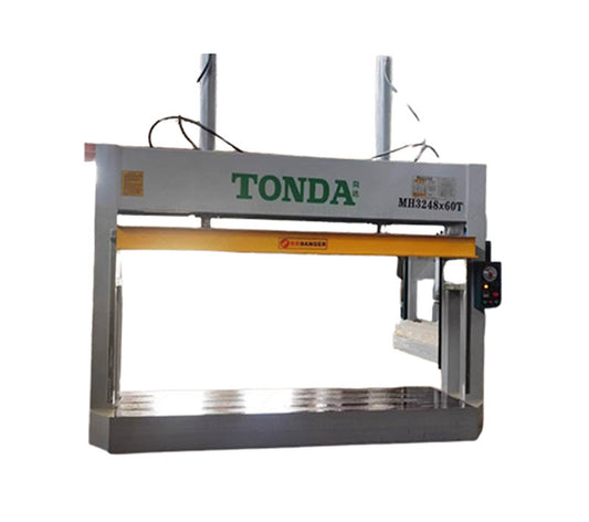 เครื่องอัดเย็นอัตโนมัติแบบไฮดรอลิก สำหรับงานไม้ ขนาดกะทัดรัด รุ่นใหม่ เหมาะสำหรับประตูไม้และแผ่นหิน