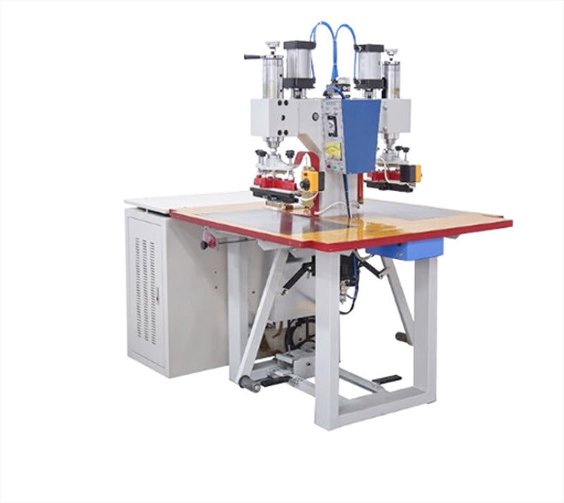 เครื่องกดความร้อนสูง 2 หัว ขนาดเท้าเหยียบ สำหรับงานแพ็คเกจหนังและทำตรา ปรับแต่งได้