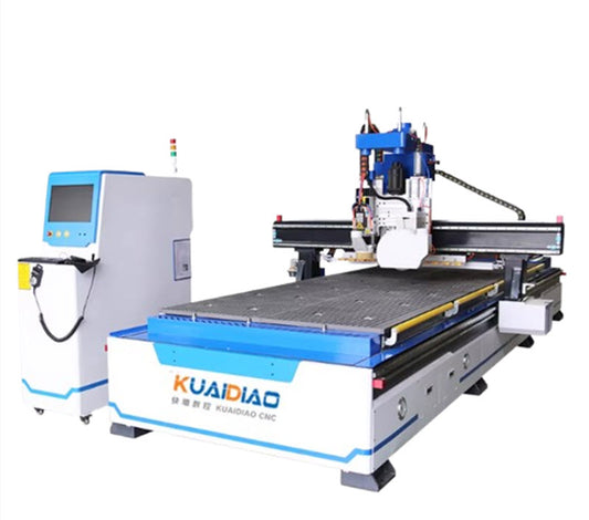 เครื่องตัดไม้ CNC อัตโนมัติ รุ่นครบวงจร สำหรับทำเฟอร์นิเจอร์ ขนาด 1.2x1.5 เมตร