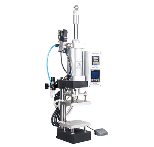 เครื่องกดร้อนอัดลม รุ่นอุ่นขึ้น-ลง สำหรับผ้าและหนัง ขนาดกะทัดรัด ระบบควบคุมอุณหภูมิ