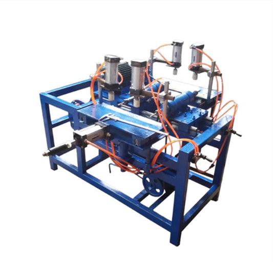 เครื่องเจาะไม้กึ่งอัตโนมัติ รุ่น 2 หัว สำหรับทำร่องและรูไม้ ขนาดกะทัดรัด ใช้งานง่าย