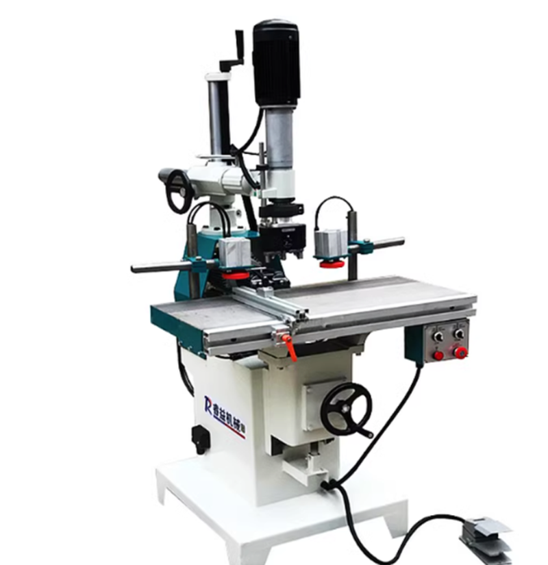 เครื่องเจาะไม้แบบตั้งโต๊ะและนอน รุ่น 3 แกน ระบบลม เจาะรูไม้ได้หลายขนาด