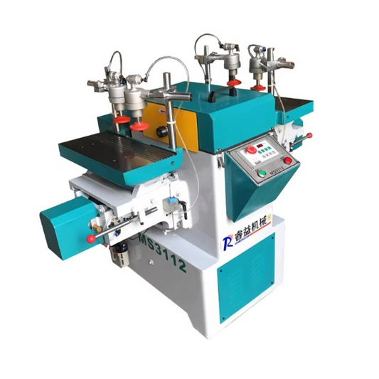 เครื่องมิลลิ่งไม้ MS3112 แบบอัตโนมัติ รุ่นสองหัว ขนาดหนัก สำหรับงานไม้ เจาะและทำร่อง