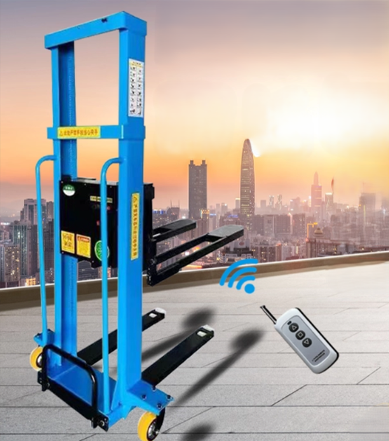 รถยกไฟฟ้าพกพา 1 ตัน รุ่นขนย้ายสินค้า ขนาดเล็ก สำหรับยกสูงในคลังสินค้า