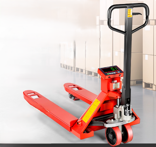 รถยกพาเลทมือ 2-3 ตัน พร้อมระบบชั่งน้ำหนัก รุ่นไฟฟ้า เหมาะสำหรับการขนส่งและคลังสินค้า