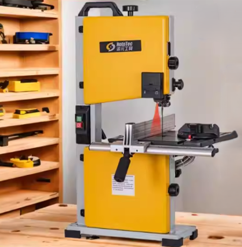 เครื่องตัดโลหะสายพานแนวตั้ง 9 นิ้ว รุ่นโน่หยวน ขนาดเล็ก ใช้ไฟฟ้าสามเฟส สำหรับงานไม้และโลหะ