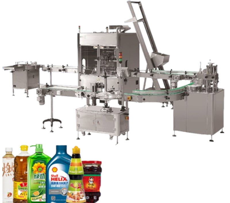 เครื่องบรรจุซอสอัตโนมัติแบบเรียบ สำหรับน้ำมันพริกซอสมะเขือเทศ น้ำมันหมู ขนาดมาตรฐาน