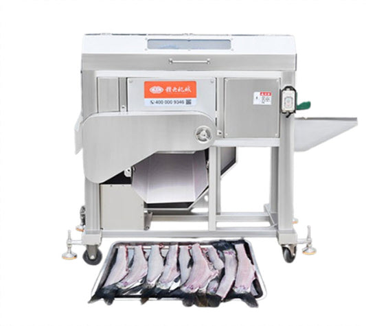 เครื่องทำความสะอาดกระดูกกลางปลา รุ่นปรับขนาดได้ 2-8 กก. สำหรับปลา白鲢 พร้อมสายพานส่งสินค้า