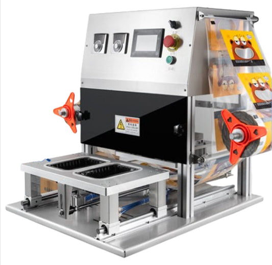 เครื่องปิดผนึกอัตโนมัติแบบลม อลูมิเนียมฟอยล์ ขนาดกะทัดรัด สำหรับกล่องอาหารและฟอยล์