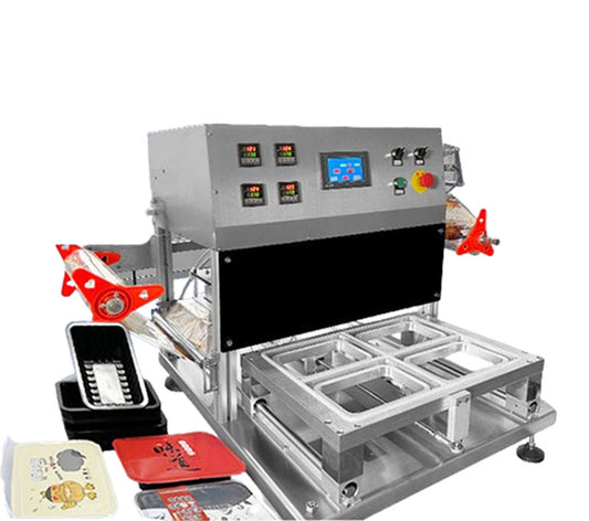 เครื่องบรรจุหีบห่อสูญญากาศอัตโนมัติ 4 กล่อง รุ่นใช้ลม สำหรับโรงงานและส่งออก