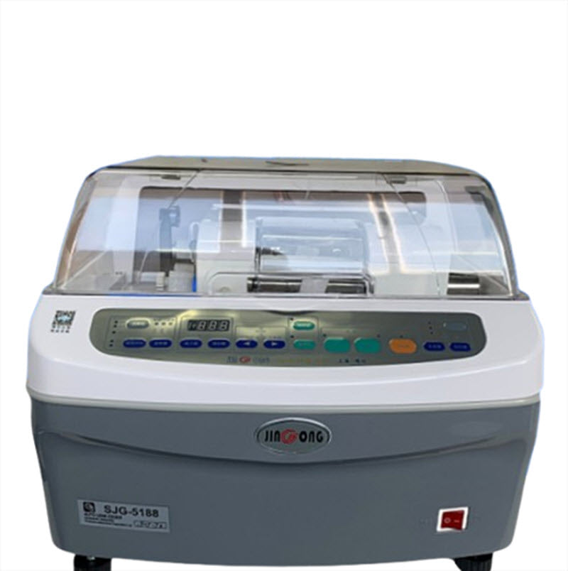 เครื่องขัดเลนส์อัตโนมัติ SJG-5188 สำหรับเลนส์แว่นตา ขนาดกะทัดรัด วัสดุ PC พร้อมฟังก์ชันการทำงานครบครัน