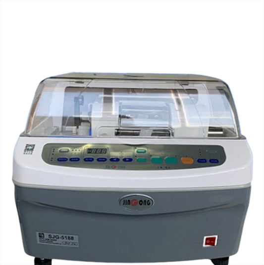 เครื่องขัดเลนส์อัตโนมัติ SJG-5188 สำหรับเลนส์แว่นตา ขนาดกะทัดรัด วัสดุ PC พร้อมฟังก์ชันการทำงานครบครัน