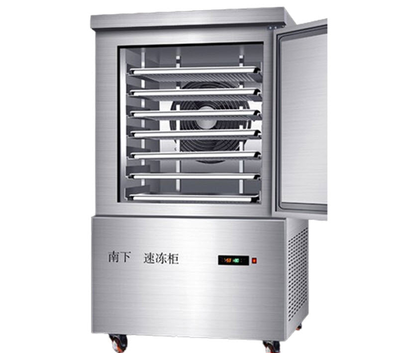 ตู้แช่แข็งเชิงพาณิชย์ รุ่นเล็ก ใช้ไนโตรเจนเหลว ขนาด 5 ถาด เหมาะสำหรับเก็บซาลาเปา เกี๊ยว และอาหารทะเล